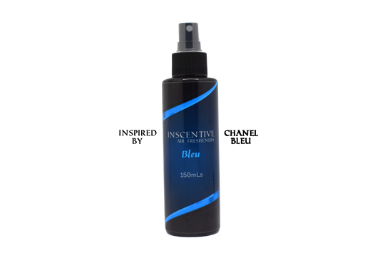 Embrace the timeless elegance of Bleu, inspired by Chanel Bleu, with our air freshener spray - a sophisticated blend of freshness and masculinity to elevate your environment.